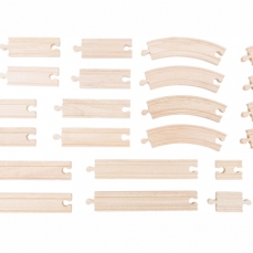 Accessori per il trenino in legno - Rotaie 24 pezzi