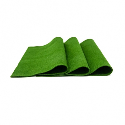 Feltro pannolenci pura lana colore verde - 3 fogli