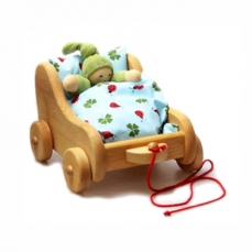 Carrozzina con letto per bambolina