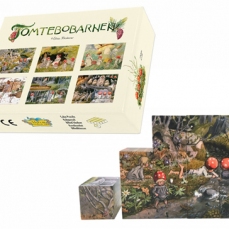 Puzzle a cubi con 6 combinazioni - I bambini funghetto di Elsa Beskow
