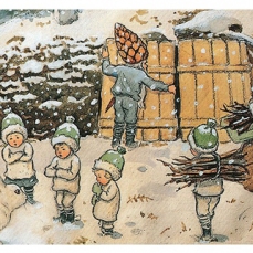 Cartolina: L'inverno nel bosco