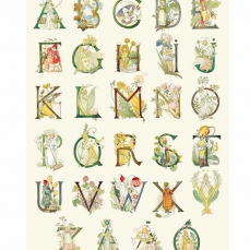 Poster - Alfabeto illustrato con i bimbi fiore