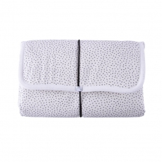 Fasciatoio da viaggio in cotone - bianco a pois