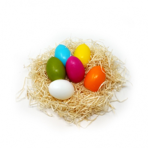 Candele a forma d'uovo colorate per Pasqua - 6 pezzi