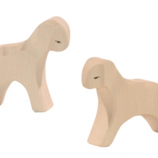Agnellini in legno - 2 pezzi