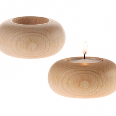 Porta candela lumino in legno