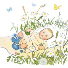 Cartolina: Neonato Elsa Beskow