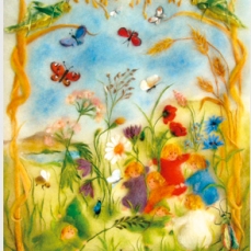 Cartolina: Bambini Fiore in estate