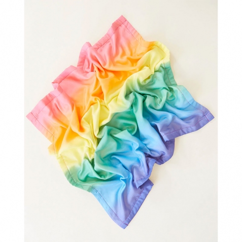 Coperta in seta e flanella arcobaleno - cm 76x100