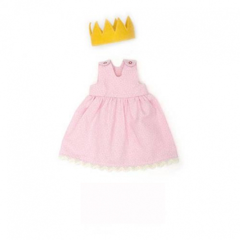 Vestito per le bambole rosa - con corona da principessa