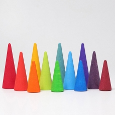 Foresta arcobaleno - 12 coni colorati