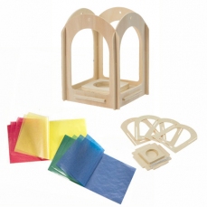 Kit per creare una lanterna in legno e carta