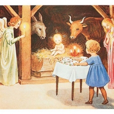 Cartolina - La nascita di Gesu