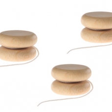 Jo Jo in legno naturale - 3 pezzi