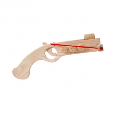 Pistola mini balestra in legno per bambini spara tappi