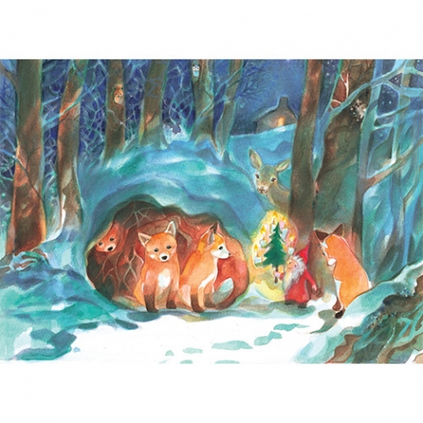 Cartolina: Natale nel bosco