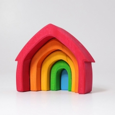 Casetta arcobaleno in legno