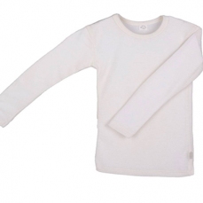 Canottiera in lana a maniche lunghe ecrù (4-6 anni)