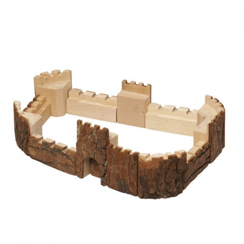 Castello in legno e corteccia - 16 pezzi componibili