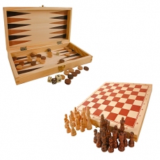 Scatola multigioco - scacchi, dama e backgammon