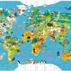 Puzzle Mappamondo - 100 pezzi