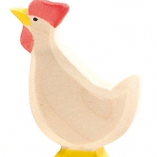 Gallina bianca in legno