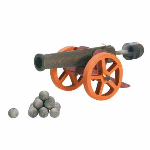 Cannone in legno con palline