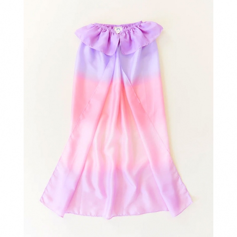Mantello in seta reversibile - rosa e lilla
