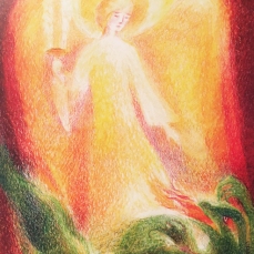 Cartolina: San Michele e il drago di Marie Viriot 