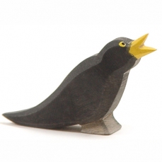 Uccellino in legno - Merlo