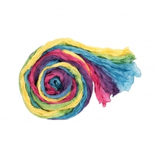 Velo in seta sfumato arcobaleno (180x90cm)