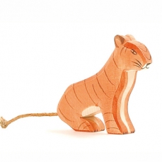 Tigre seduta - in legno