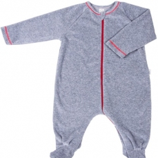 Tutina grigia in ciniglia di cotone grigia