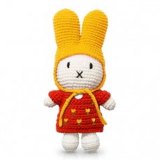 Coniglietta Miffy con vestitino tulipano e cappellino giallo