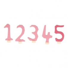 Numeri decorativi rosa 1-5