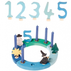 Numeri decorativi azzurri 1-5