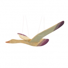 Mobile in legno - Uccello in volo che muove le ali
