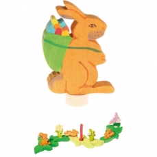 Figura decorativa - Coniglio di Pasqua con la cesta