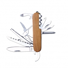 Coltellino multi funzione con manico in legno