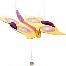 Mobile in legno - Farfalla che muove le ali
