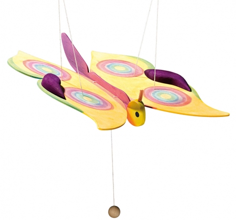 Mobile in legno - Farfalla che muove le ali