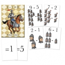 Gioco di carte: Impariamo le sottrazioni 9-1 con i Cavalieri
