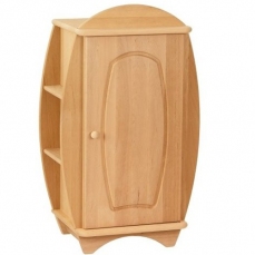 Armadio stondato per le bambole in legno naturale