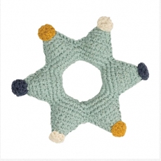 Sonagli in crochet di cotone biologico - stella