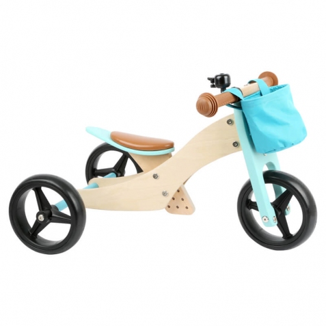 Triciclo/Bicicletta in legno per bambini - 2 in 1