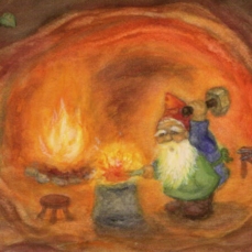 Cartolina: Il nanetto fabbro