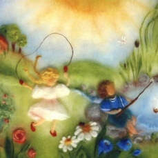 Cartolina: Bambini che giocano