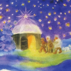 Cartolina: Adorazione dei pastori