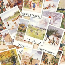 Cartoline: I mesi dell'anno di Elsa Beskow - Set da 12