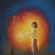 Cartolina: Il bimbo che porta la luce